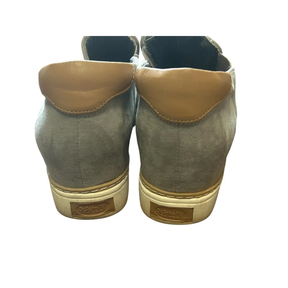 Dr‎ Scholls Womens Slip On Wedge Sneakers Perforated Gray Casual Shoes